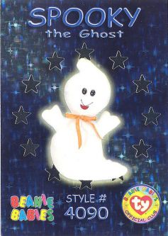 TY Beanie Babies BBOC Card - Series 3 Wild (SILVER) - SPOOKY the Ghost