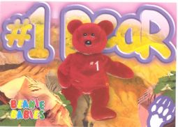 TY Beanie Babies BBOC Card - Series 4 Common - #1 BEAR