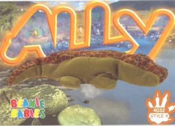TY Beanie Babies BBOC Card - Series 4 Common - ALLY the Alligator