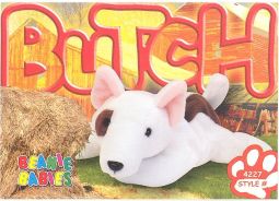 TY Beanie Babies BBOC Card - Series 4 Common - BUTCH the Terrier