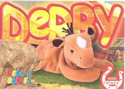 TY Beanie Babies BBOC Card - Series 4 Common - DERBY the Horse