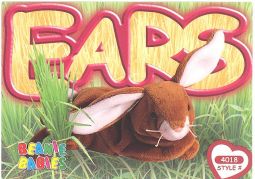 TY Beanie Babies BBOC Card - Series 4 Common - EARS the Rabbit
