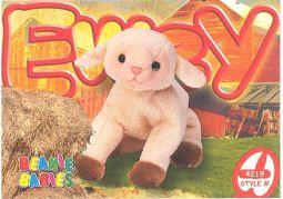 TY Beanie Babies BBOC Card - Series 4 Common - EWEY the Lamb