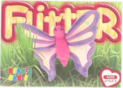 TY Beanie Babies BBOC Card - Series 4 Common - FLITTER the Butterfly