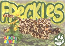 TY Beanie Babies BBOC Card - Series 4 Common - FRECKLES the Leopard