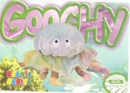 TY Beanie Babies BBOC Card - Series 4 Common - GOOCHY the Ty-Dye Jellyfish