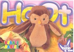 TY Beanie Babies BBOC Card - Series 4 Common - HOOT the Owl