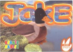 TY Beanie Babies BBOC Card - Series 4 Common - JAKE the Mallard Duck
