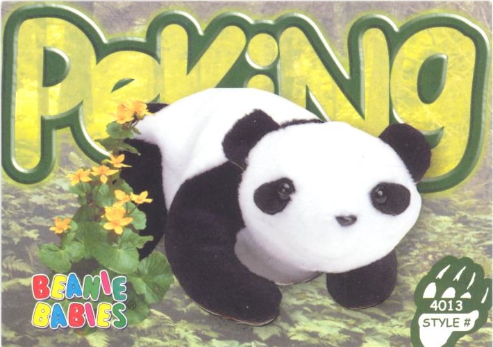 TY Beanie Babies BBOC Card Series Common PEKING the Panda