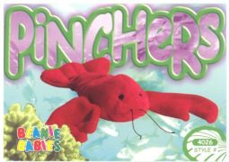 TY Beanie Babies BBOC Card - Series 4 Common - PINCHERS the Lobster