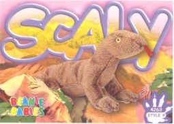 TY Beanie Babies BBOC Card - Series 4 Common - SCALY the Lizard