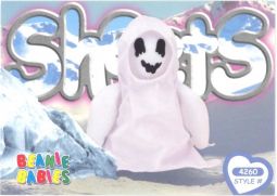 TY Beanie Babies BBOC Card - Series 4 Common - SHEETS the Ghost