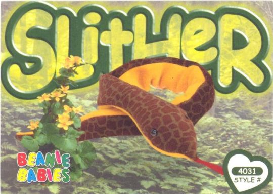 Ty Slither the snake VHTF in excellent condition teenie 