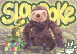 TY Beanie Babies BBOC Card - Series 4 Common - SLOWPOKE the Sloth