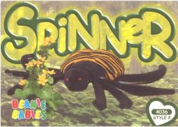 TY Beanie Babies BBOC Card - Series 4 Common - SPINNER the Spider