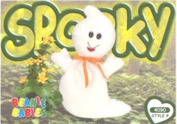 TY Beanie Babies BBOC Card - Series 4 Common - SPOOKY the Ghost