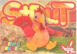 TY Beanie Babies BBOC Card - Series 4 Common - STRUT the Rooster