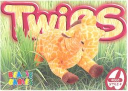 TY Beanie Babies BBOC Card - Series 4 Common - TWIGS the Giraffe