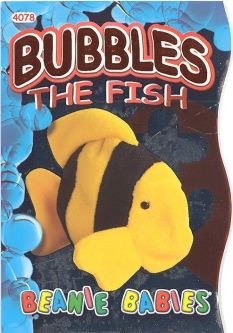 TY Beanie Babies BBOC Card - Series 4 - Beanie/Buddy Left (ORANGE) - BUBBLES the Fish