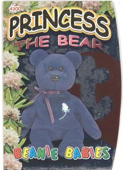 TY Beanie Babies BBOC Card - Series 4 - Beanie/Buddy Left (GOLD) - PRINCESS the Bear