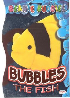TY Beanie Babies BBOC Card - Series 4 - Beanie/Buddy Right (ORANGE) - BUBBLES the Fish