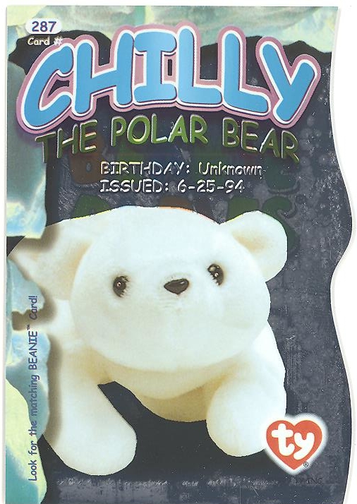 Ty Beanie Buddy Chilly The Polar Bear # 9317 MWT Retired 1999 2nd Generation for sale online 