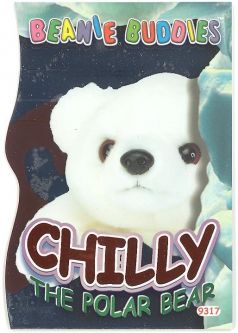 TY Beanie Babies BBOC Card - Series 4 - Beanie/Buddy Right (ORANGE) - CHILLY the Polar Bear
