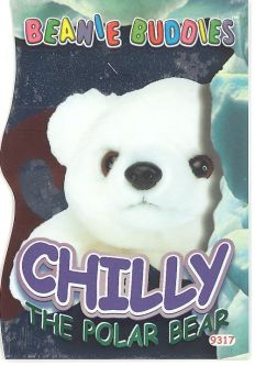 TY Beanie Babies BBOC Card - Series 4 - Beanie/Buddy Right (PURPLE) - CHILLY the Polar Bear