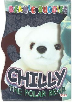 TY Beanie Babies BBOC Card - Series 4 - Beanie/Buddy Right (SILVER) - CHILLY the Polar Bear