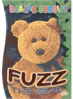 TY Beanie Babies BBOC Card - Series 4 - Beanie/Buddy Right (ORANGE) - FUZZ the Bear