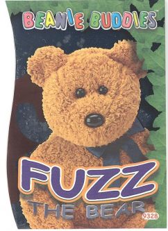 TY Beanie Babies BBOC Card - Series 4 - Beanie/Buddy Right (PURPLE) - FUZZ the Bear