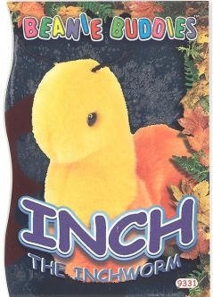 TY Beanie Babies BBOC Card - Series 4 - Beanie/Buddy Right (PURPLE) - INCH the Inchworm