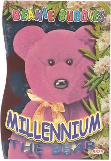 TY Beanie Babies BBOC Card - Series 4 - Beanie/Buddy Right (PURPLE) - MILLENNIUM the Bear