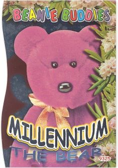 TY Beanie Babies BBOC Card - Series 4 - Beanie/Buddy Right (SILVER) - MILLENNIUM the Bear
