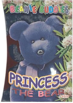 TY Beanie Babies BBOC Card - Series 4 - Beanie/Buddy Right (PURPLE) - PRINCESS the Bear