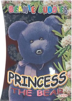 TY Beanie Babies BBOC Card - Series 4 - Beanie/Buddy Right (SILVER) - PRINCESS the Bear