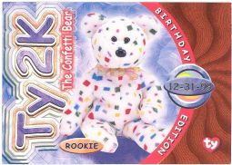 TY Beanie Babies BBOC Card - Series 4 Birthday (ORANGE) - TY2K the Bear