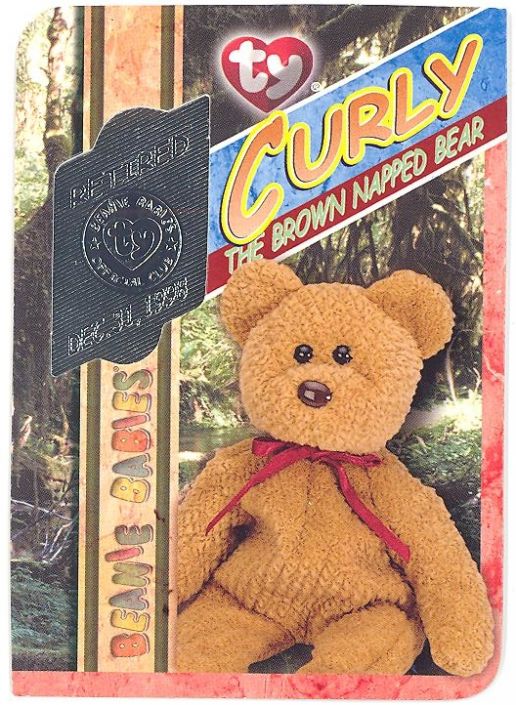 Ty Beanie Babies Curly The Bear Plush 4052 for sale online