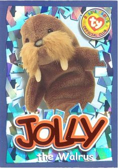TY Beanie Babies BBOC Card - Series 4 Wild (ORANGE) - JOLLY the Walrus