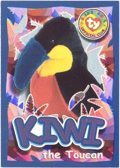 TY Beanie Babies BBOC Card - Series 4 Wild (PURPLE) - KIWI the Toucan