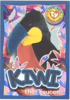 TY Beanie Babies BBOC Card - Series 4 Wild (SILVER) - KIWI the Toucan