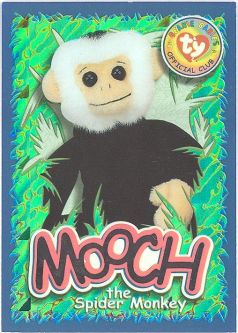 TY Beanie Babies BBOC Card - Series 4 Wild (SILVER) - MOOCH the Spider Monkey