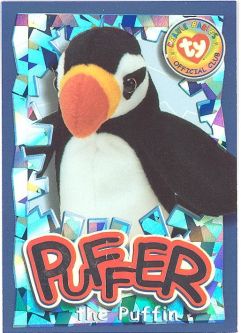 TY Beanie Babies BBOC Card - Series 4 Wild (SILVER) - PUFFER the Puffin