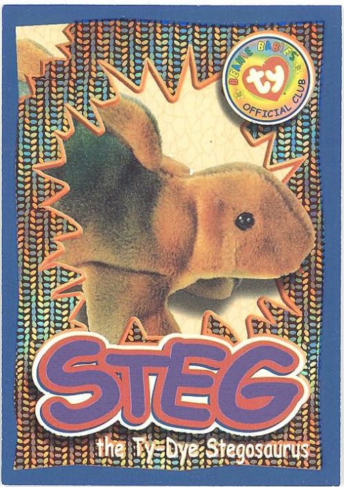 TY Beanie Babies BBOC Card Series Wild (PURPLE) STEG the