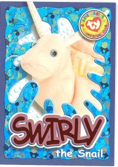 TY Beanie Babies BBOC Card - Series 4 Wild (ORANGE) - SWIRLY the Snail