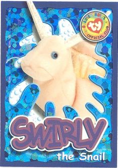 TY Beanie Babies BBOC Card - Series 4 Wild (PURPLE) - SWIRLY the Snail