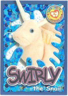 TY Beanie Babies BBOC Card - Series 4 Wild (SILVER) - SWIRLY the Snail