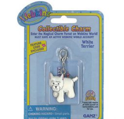 Webkinz Collectible Charm - WHITE TERRIER