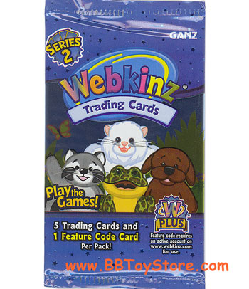 Webkinz Trading Cards Series 2 INCLUDES 5 UNOPENED PACKS 