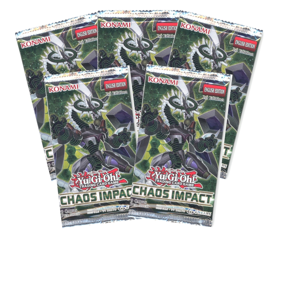 Yu-Gi-Oh Cards - Chaos Impact - Booster PACKS (5 Pack Lot)